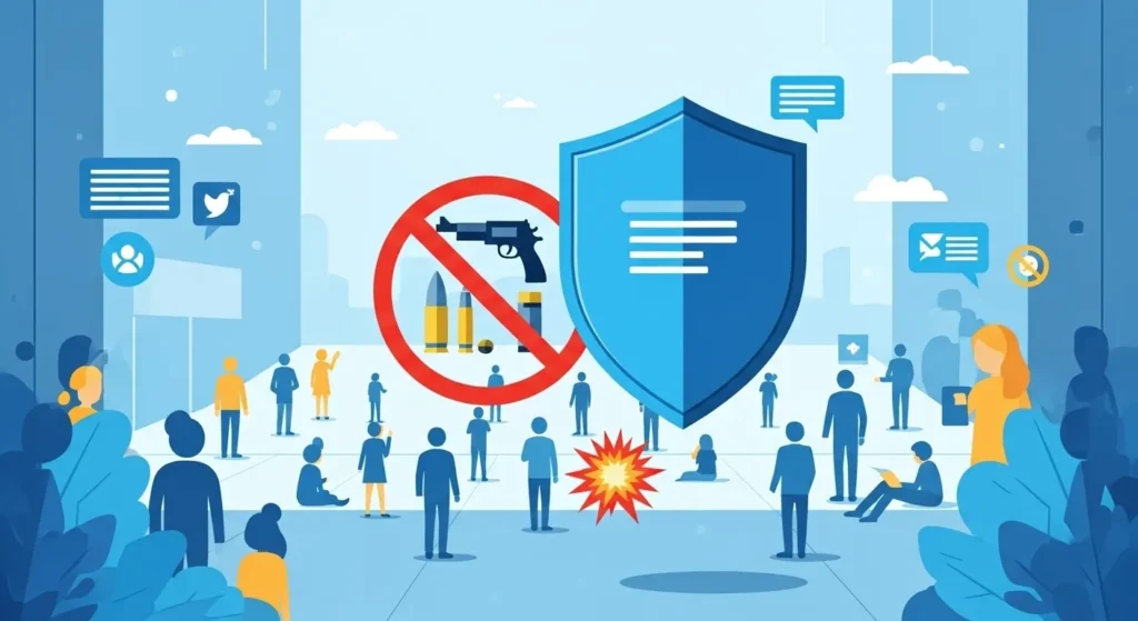 facebook weapon armor ban policy