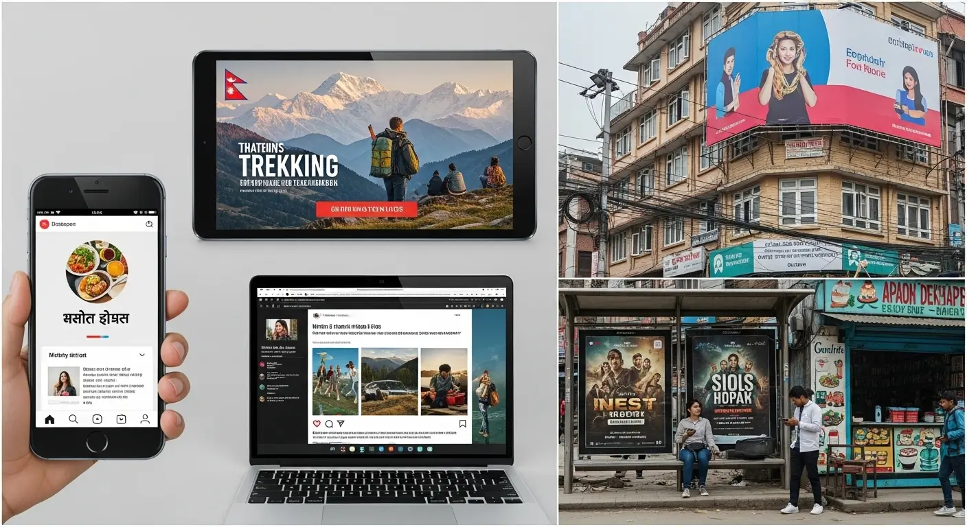 Ad placement platforms and strategies in Nepal