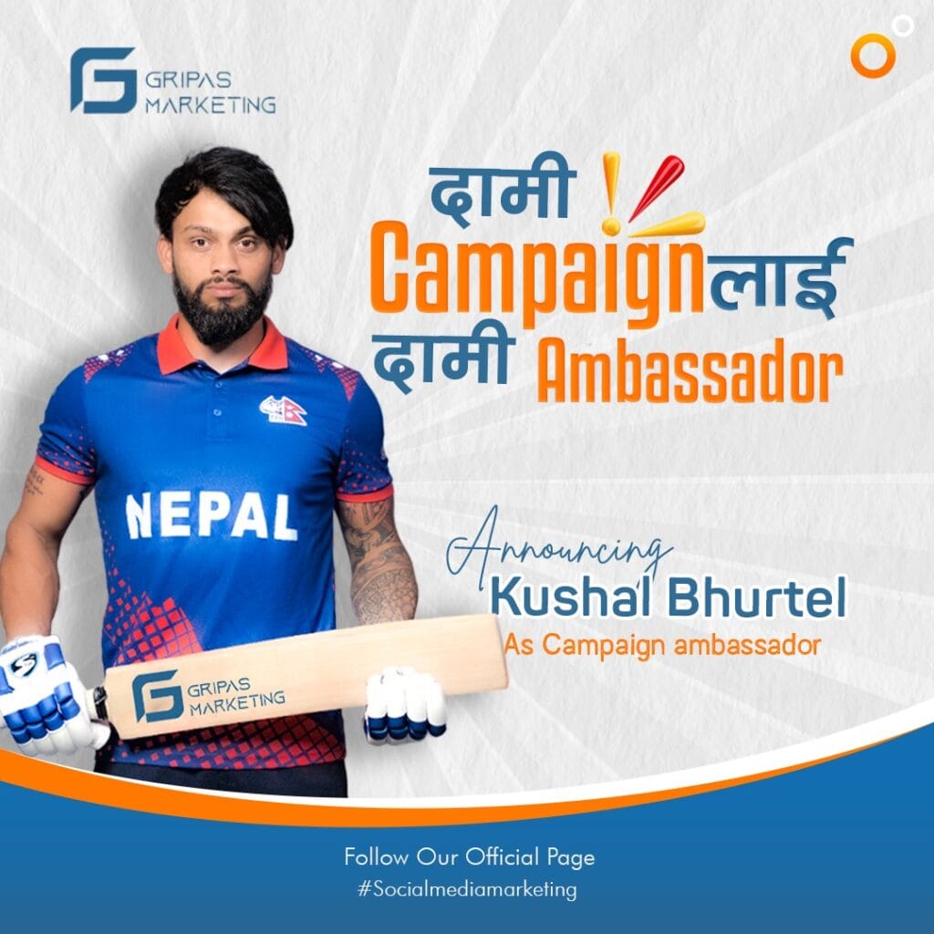 Gripas Marketing Announces Kushal Bhurtel as Campaign Ambassador