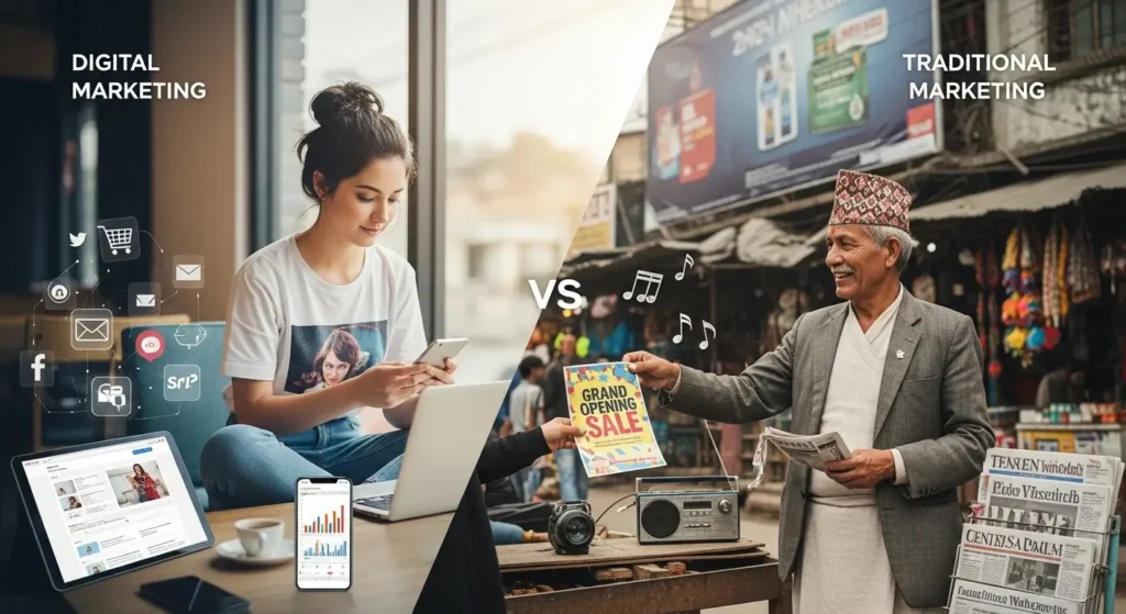 Differences between traditional and digital marketing