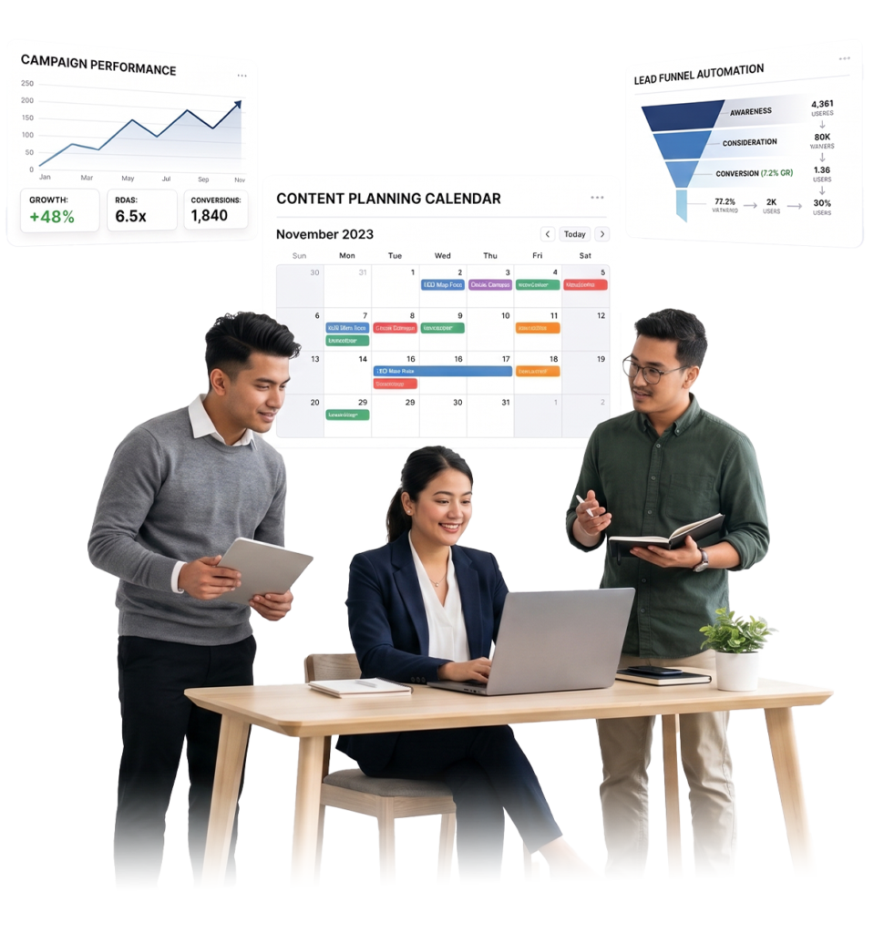Gripas Marketing team building connected digital marketing systems for business growth